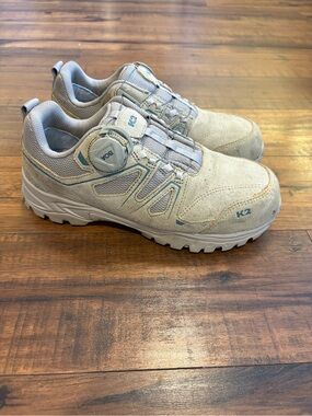 K2 Safety K2-64 Work Shoes Steel Toe Cap BOA Dial Suede Beige Size US W7.5 M6.5